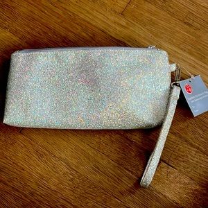 Bling silver accessory bag